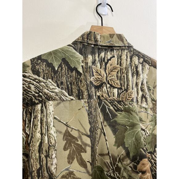 Vtg Y2K Outdoor Gorpcore Grunge Real Tree Forest Print Work Hunting Shirt *read - Picture 8 of 12